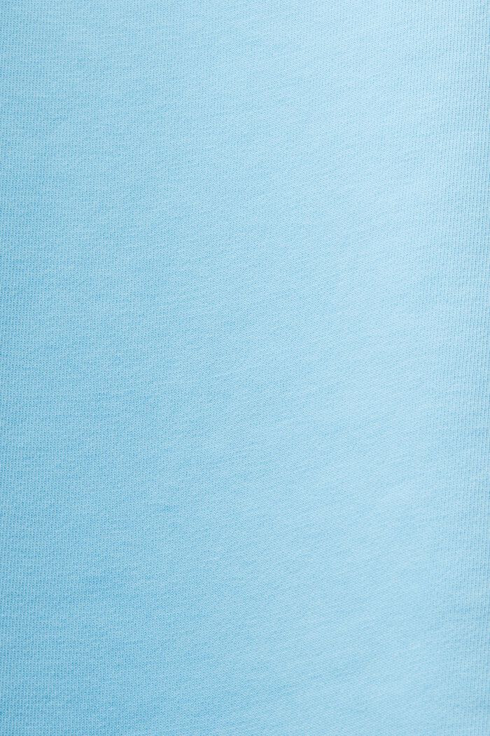 Bluza unisex z logo z bawełnianego polaru, LIGHT TURQUOISE, detail image number 5