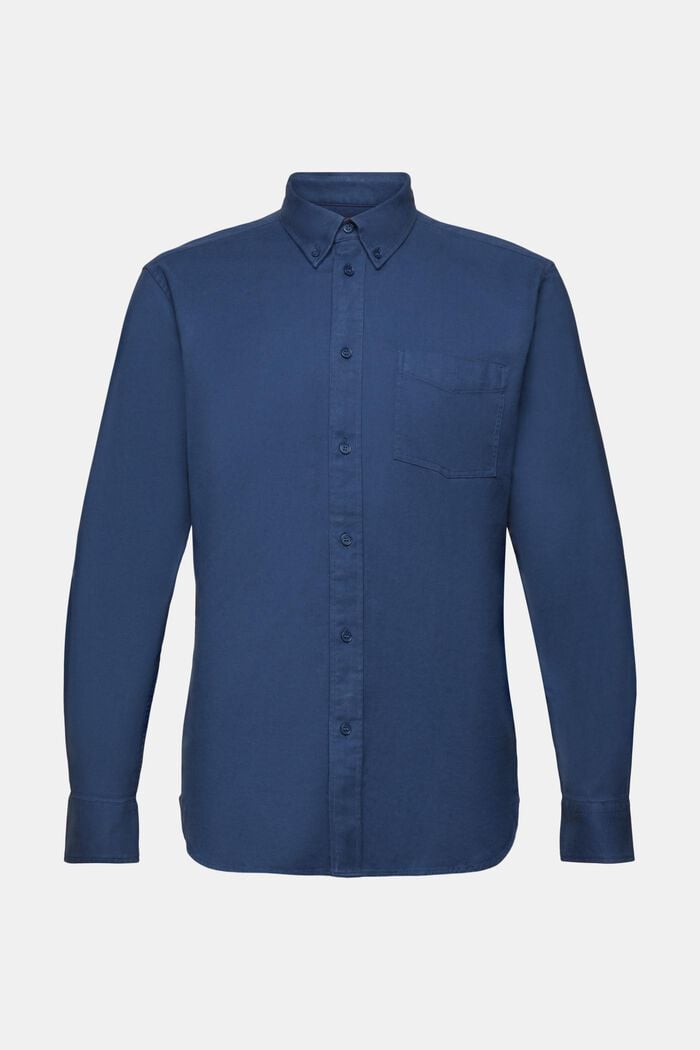 Koszula z diagonalu, fason regular fit, GREY BLUE, detail image number 5