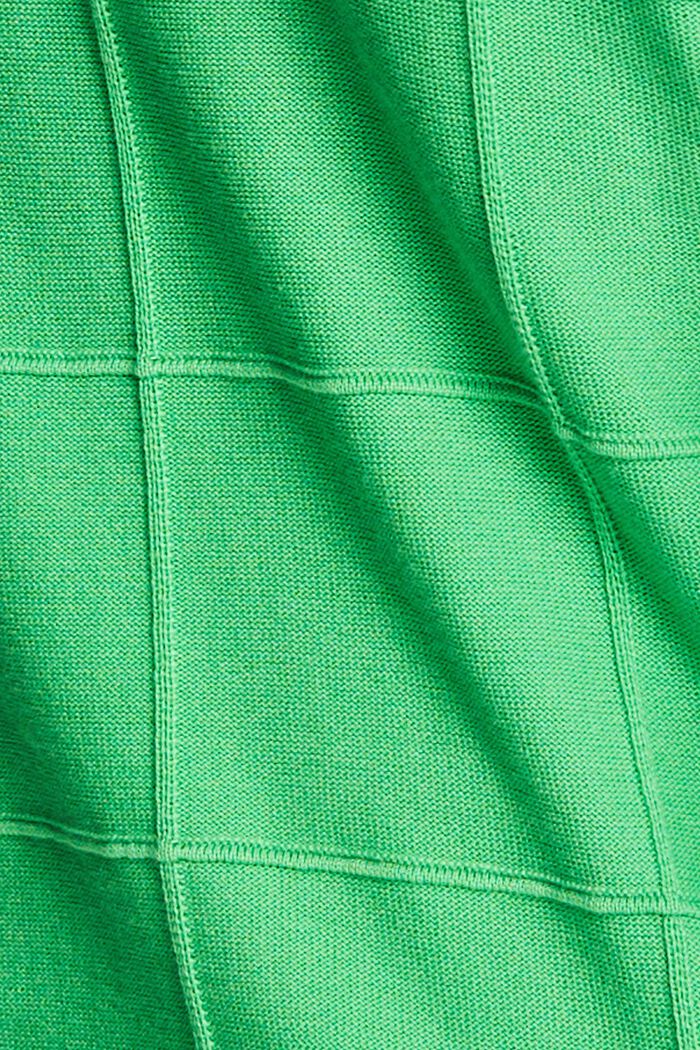 Sweter w fakturalną kratę, CITRUS GREEN, detail image number 4