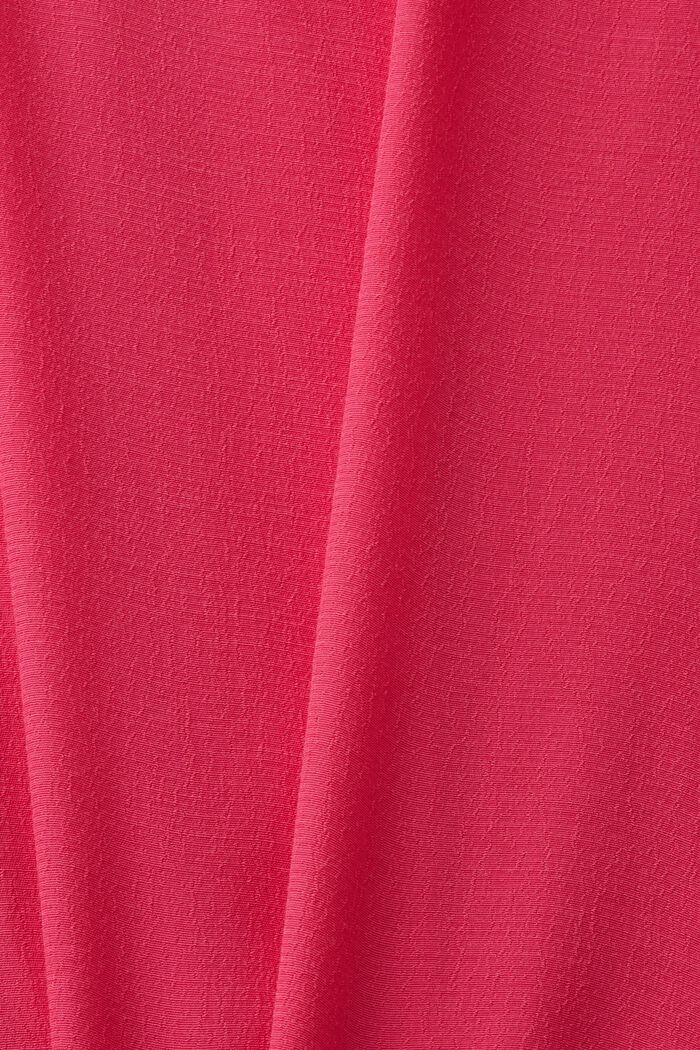 Bluzka z dekoltem w serek, NEW PINK FUCHSIA, detail image number 5