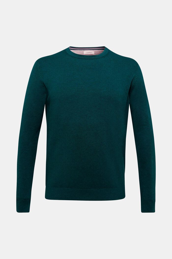 Sweter ze 100% bawełny organicznej pima, BOTTLE GREEN, detail image number 0