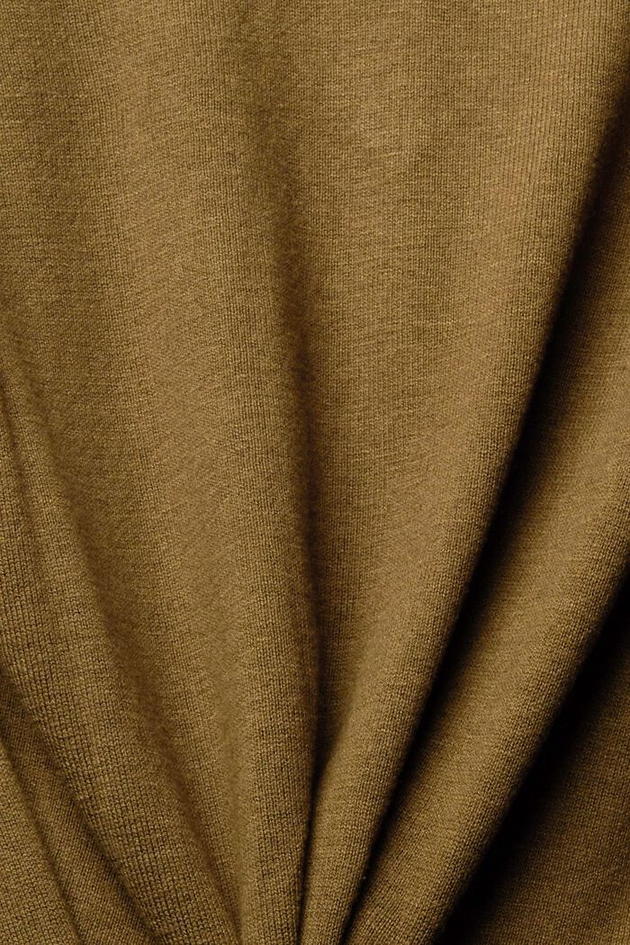 Sweter z dekoltem w serek, KHAKI GREEN, detail image number 1