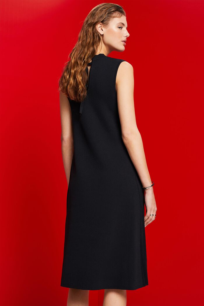 Plisowana sukienka maxi bez rękawów, BLACK, detail image number 3