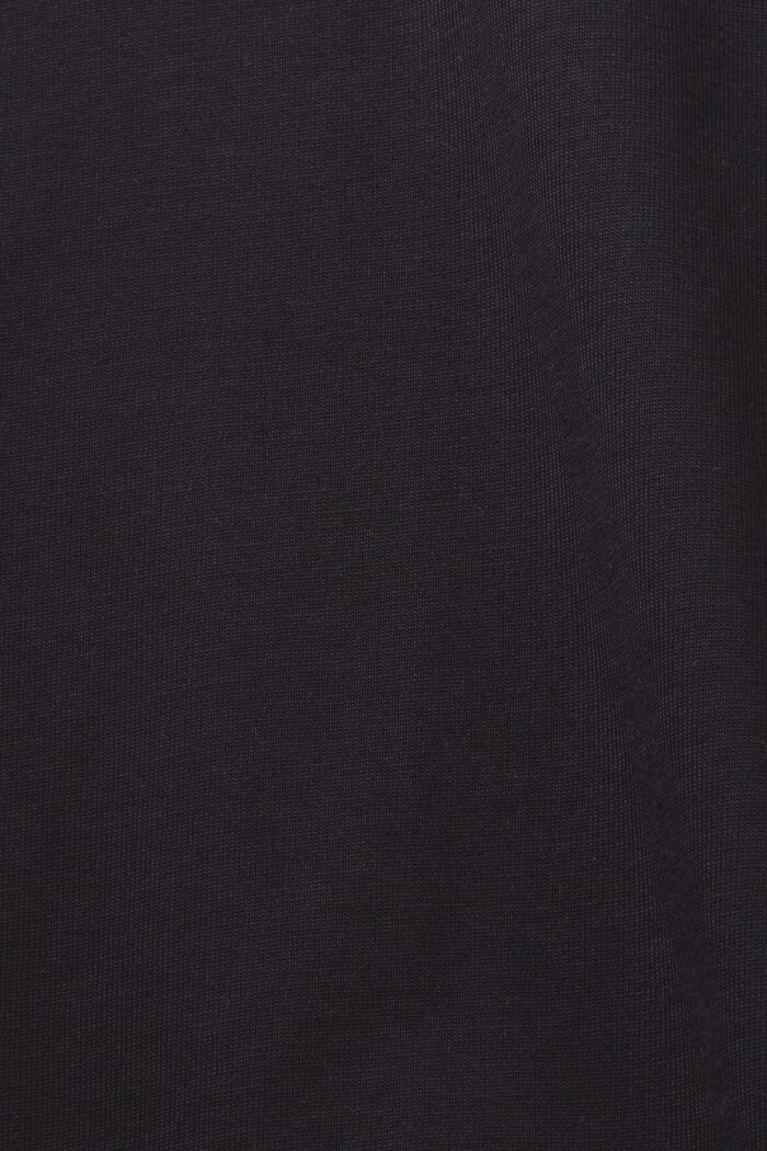 T-shirt z dekoltem w serek, 100% bawełny, BLACK, detail image number 5