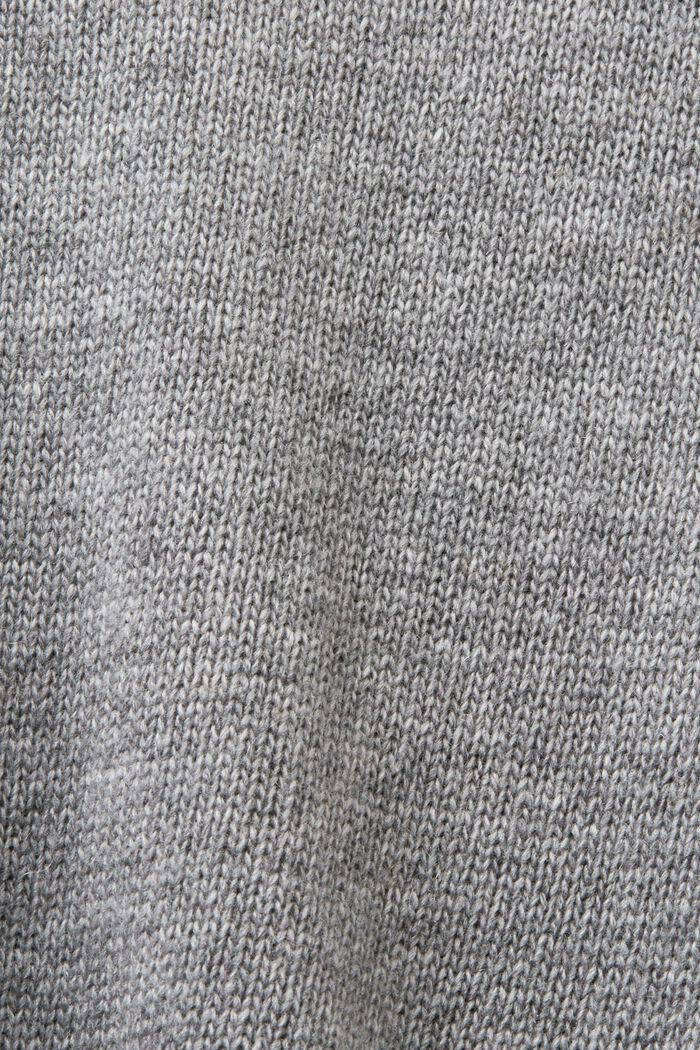 Sweter z półgolfem z mieszanki wełnianej, MEDIUM GREY, detail image number 5