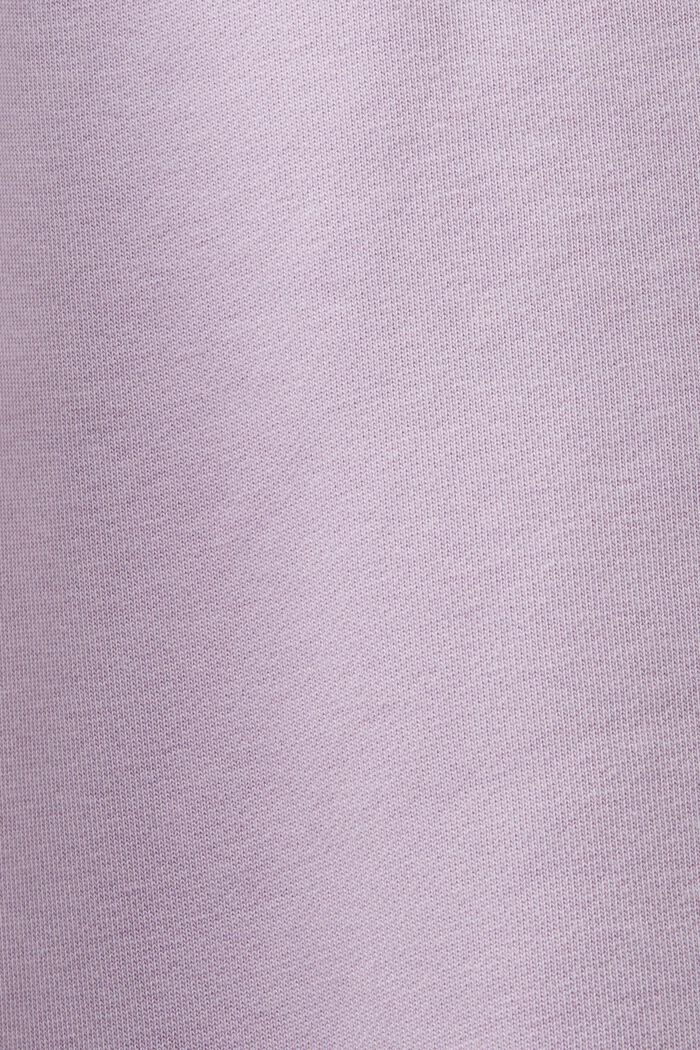 Spodnie dresowe z logo z bawełnianego polaru z logo, LILAC, detail image number 4