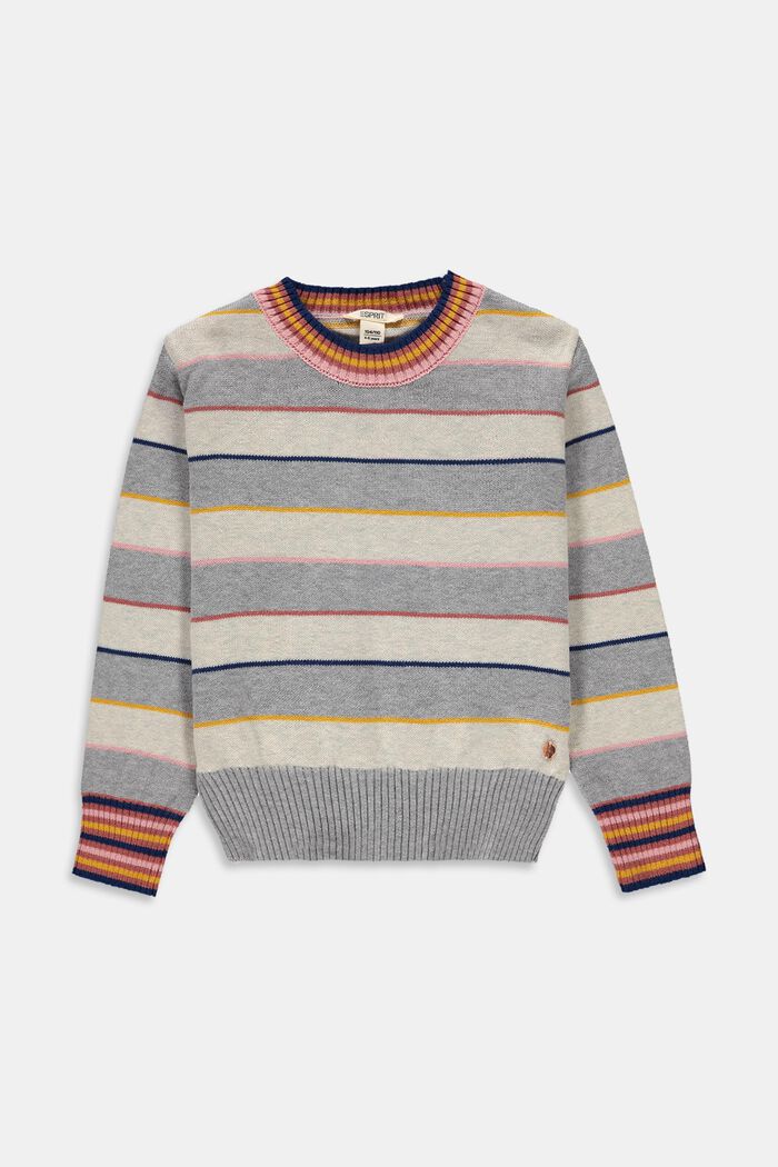 Sweter w kolorowe paski z mieszanki bawełnianej