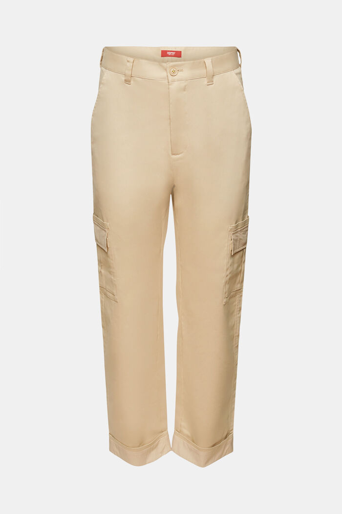 Spodnie bojówki z podwiniętymi nogawkami, SAND, detail image number 7