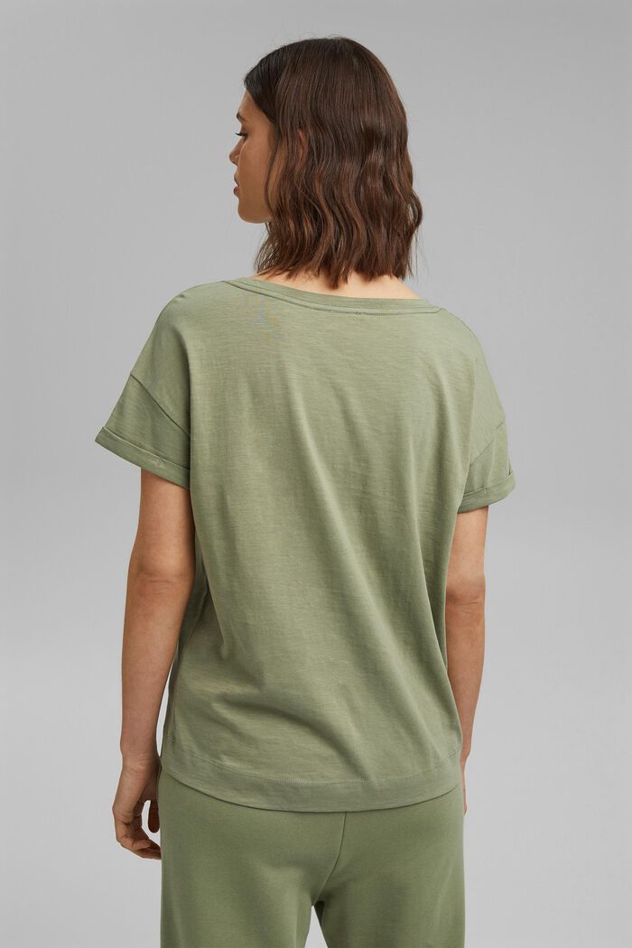 T-shirt, 100% bawełny ekologicznej, LIGHT KHAKI, detail image number 3