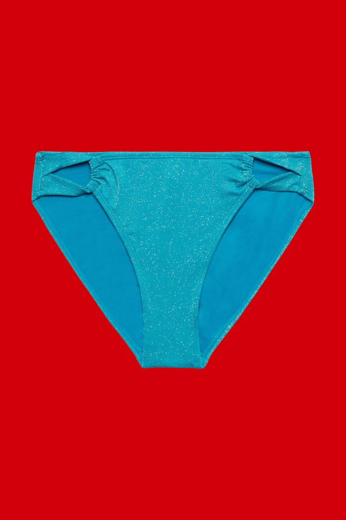Błyszczący dół od bikini, TEAL BLUE, detail image number 3