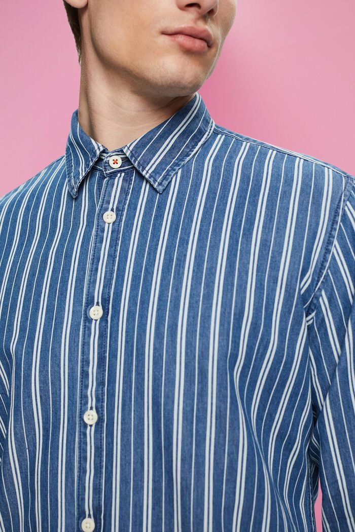 Dżinsowa koszula o fasonie slim fit z paskami, ICE, detail image number 2