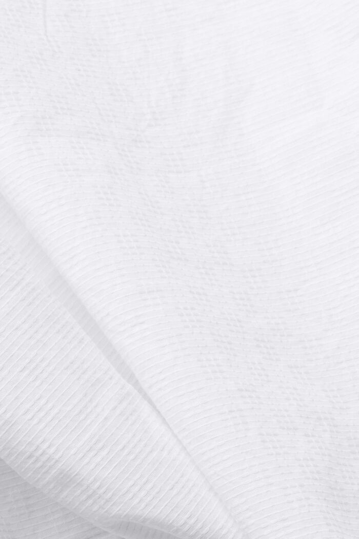 Fakturowana koszulka slim fit, WHITE, detail image number 5