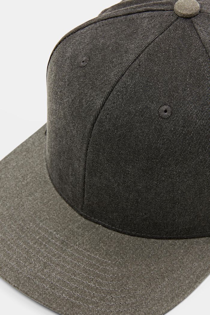 Bawełniana czapka z płaskim daszkiem, BLACK, detail image number 1