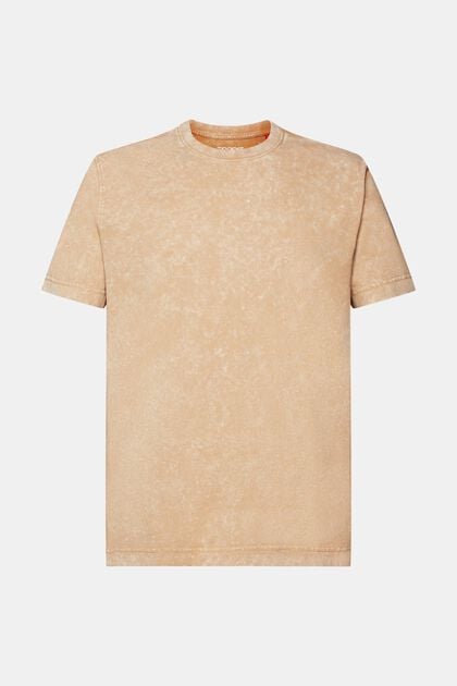 T-shirt z efektem stone washed, 100% bawełny