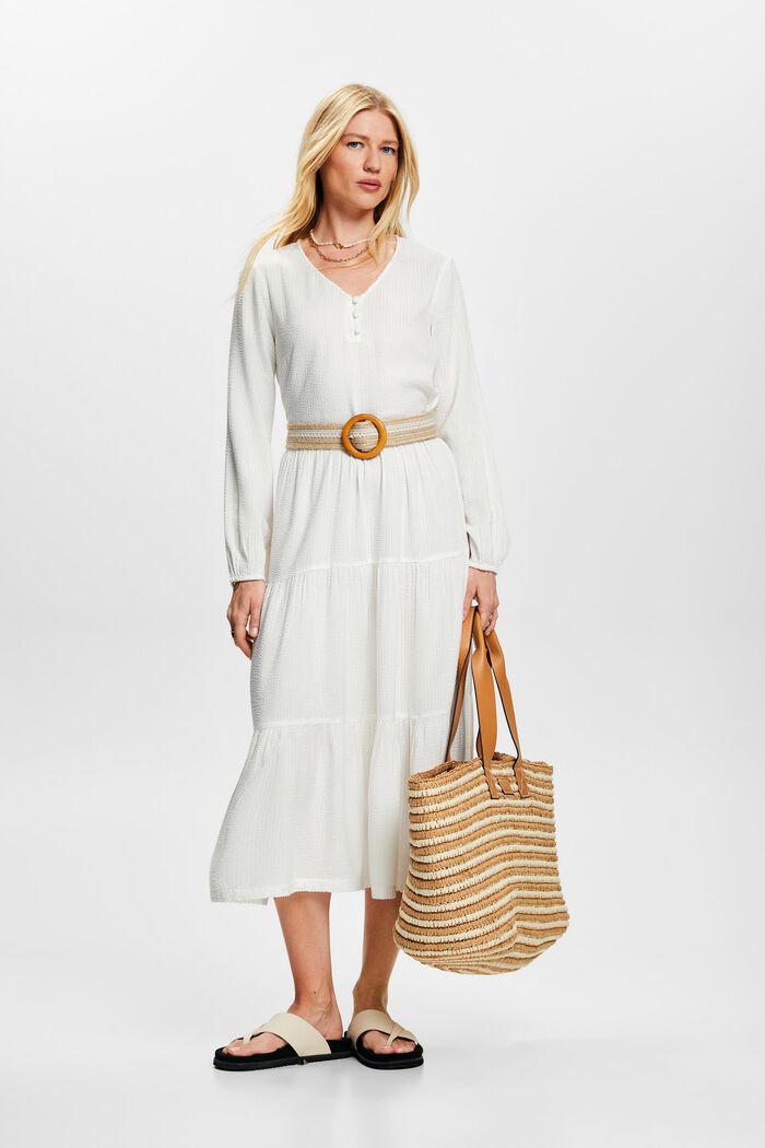 Plażowa sukienka z kory, OFF WHITE, detail image number 1