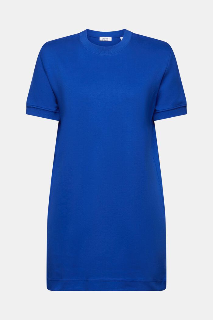 Sukienka w stylu T-shirtu z bawełny, BRIGHT BLUE, detail image number 5