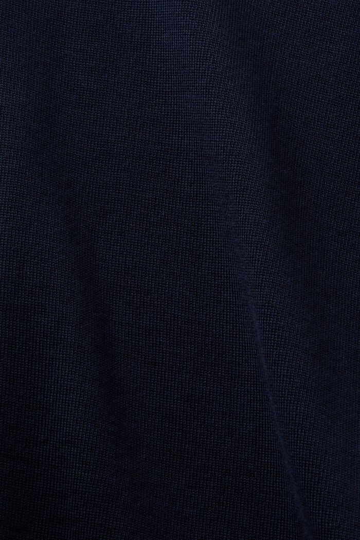Wełniany sweter z krótkim rękawem, NAVY, detail image number 5