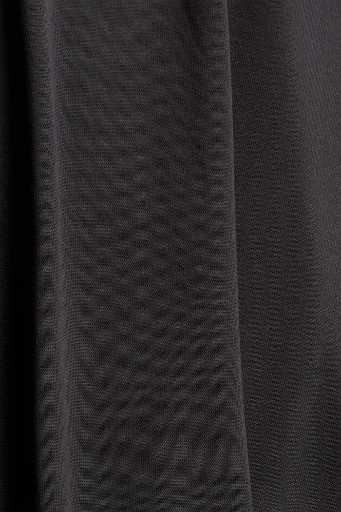 Koszulka z długim rękawem z mieszanki LENZING™ ECOVERO™, BLACK, detail image number 4