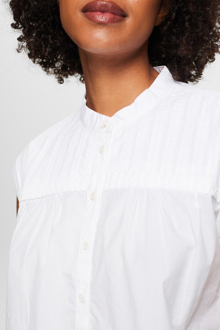 Bawełniana bluzka bez rękawów, WHITE, detail image number 3