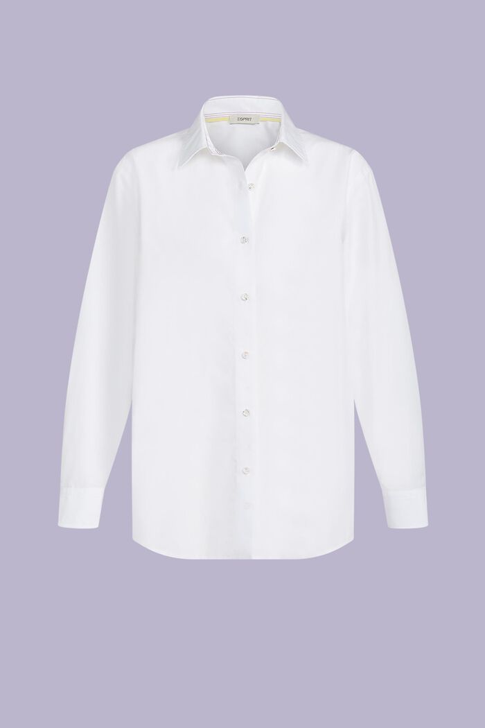 Koszula z popeliny bawełnianej, WHITE, detail image number 5