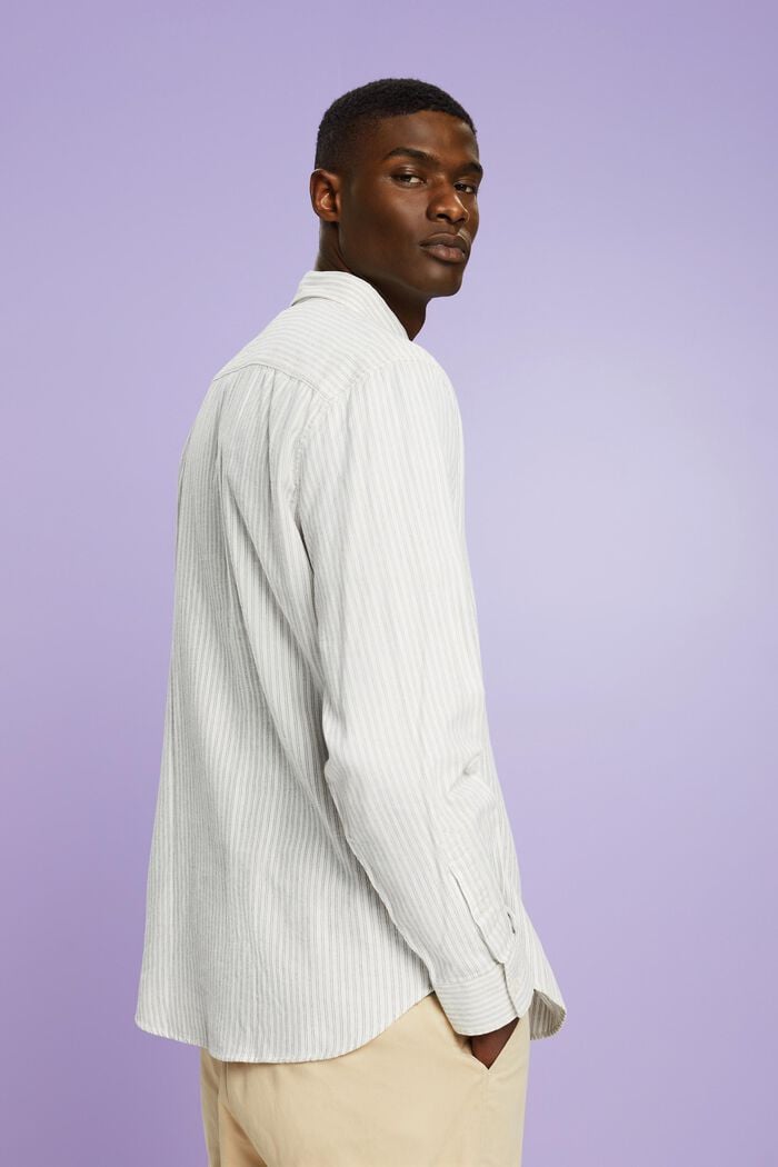 Flanelowa koszula z bawełny w prążki, ICE, detail image number 4