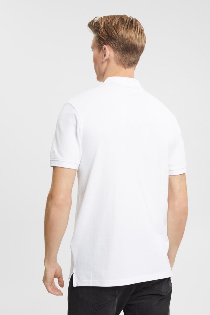 Koszulka polo, fason slim fit, WHITE, detail image number 3