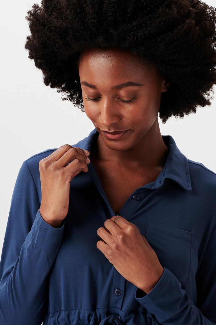 Dżersejowa bluzka z długim rękawem, DARK BLUE, detail image number 2