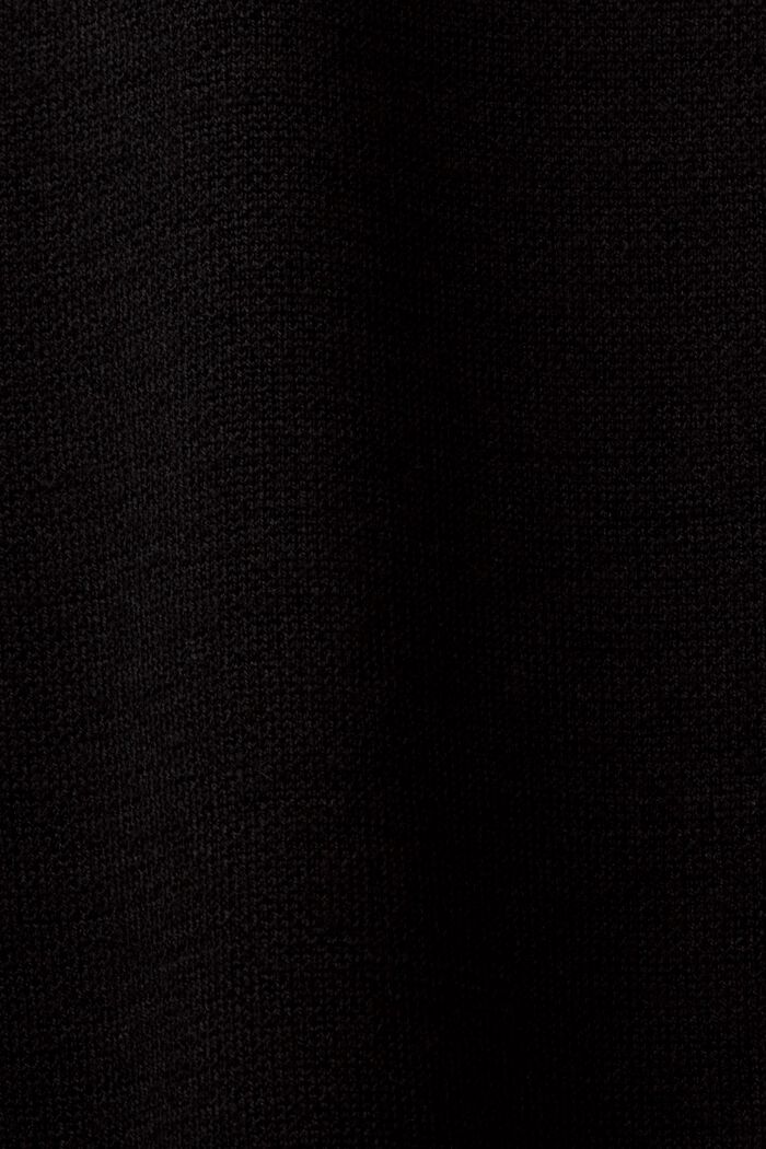 Sukienka mini bez rękawów z mieszanki wełnianej, BLACK, detail image number 5