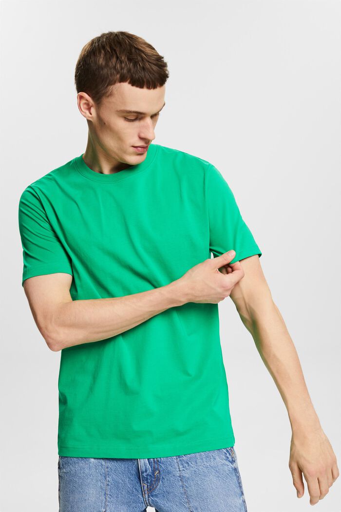 Dżersejowy T-shirt z bawełny organicznej, GREEN, detail image number 0