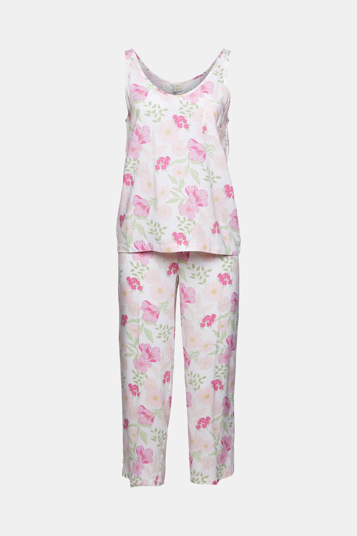 Piżama w kwiatowe wzory, LENZING™ ECOVERO™, WHITE, detail image number 5