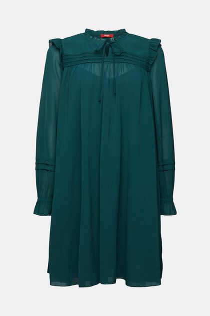 Sukienka mini z szyfonowej krepy