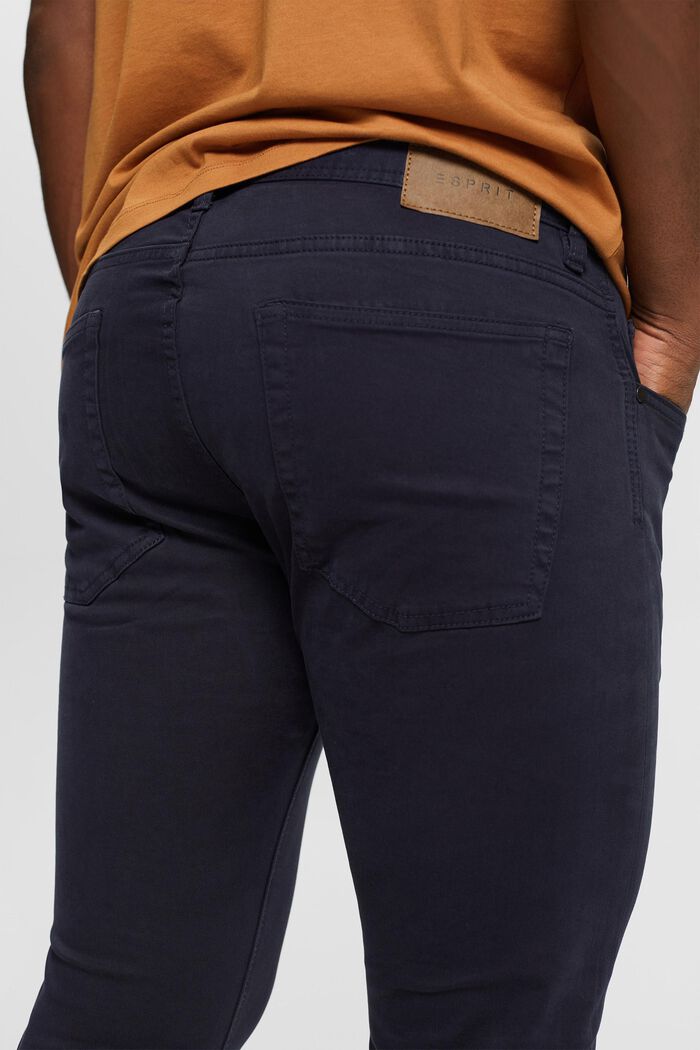 Spodnie slim fit, bawełna organiczna, NAVY, detail image number 0
