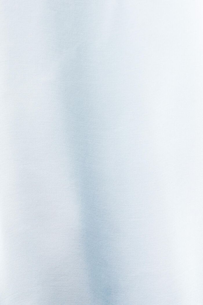 Satynowa bluzka ze stójką, LIGHT BLUE, detail image number 4