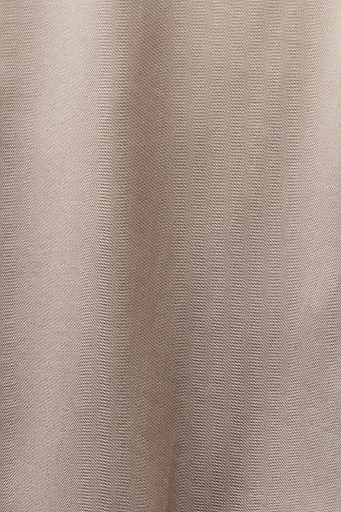 Satynowa bluzka z długim rękawem, LIGHT TAUPE, detail image number 5