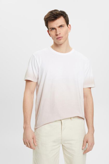 Dwukolorowy t-shirt w cieniowanym stylu
