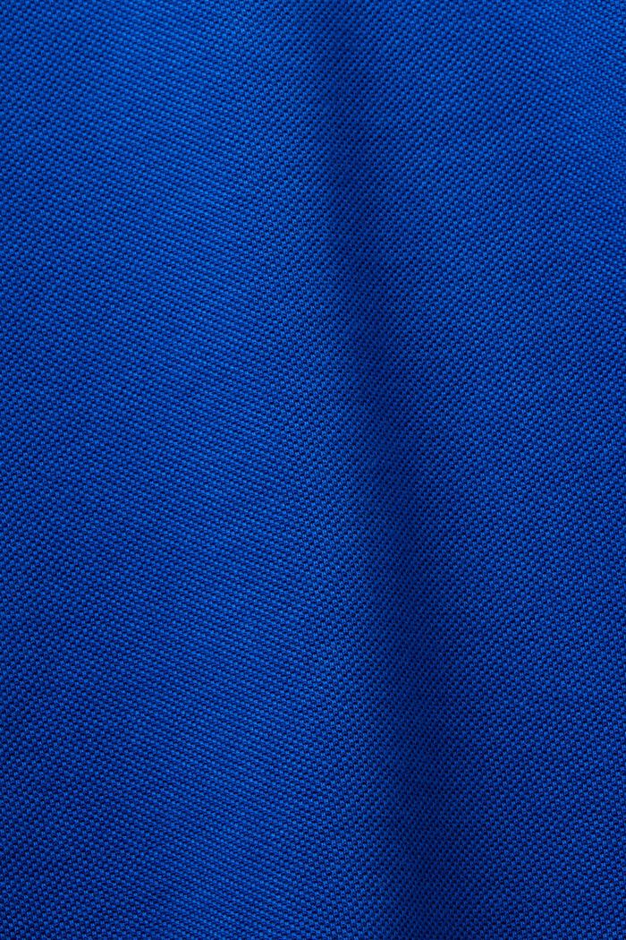 Koszulka polo z piki bawełnianej, BRIGHT BLUE, detail image number 4