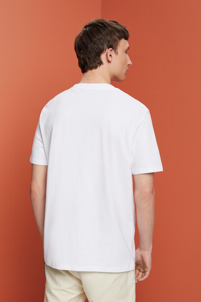 Dżersejowy T-shirt z nadrukiem, 100% bawełny, WHITE, detail image number 3