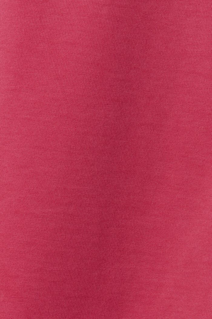 T-shirt z logo z bawełnianego dżerseju, unisex, PINK FUCHSIA, detail image number 5