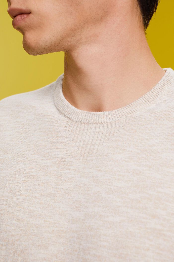Melanżowy sweter z krótkim rękawem, OFF WHITE, detail image number 2