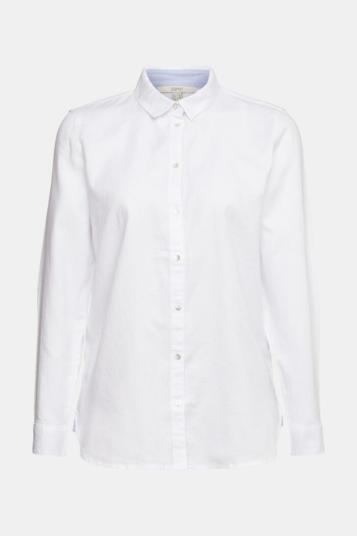 Bluzka koszulowa ze 100% bawełny, WHITE, detail image number 6