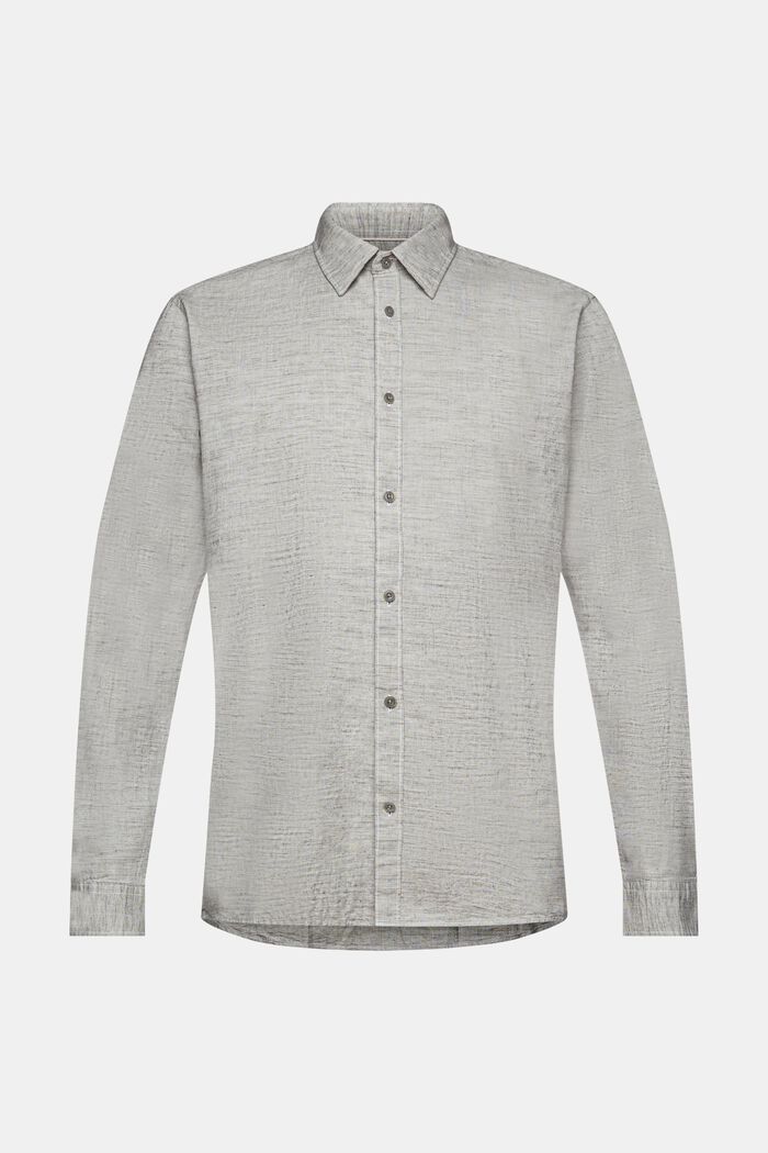 Koszula w paski ze zrównoważonej bawełny, MEDIUM GREY, detail image number 6