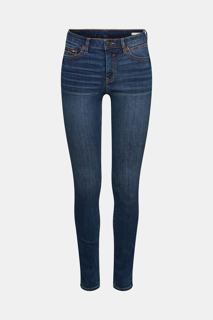 Dżinsy skinny fit, BLUE DARK WASHED, overview
