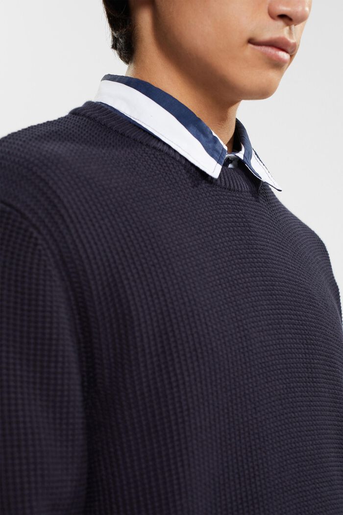 Sweter z czystej bawełny, NAVY, detail image number 0