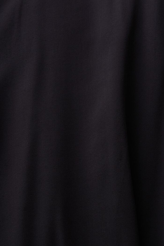 Bluzka z długim rękawem z krepy, BLACK, detail image number 4