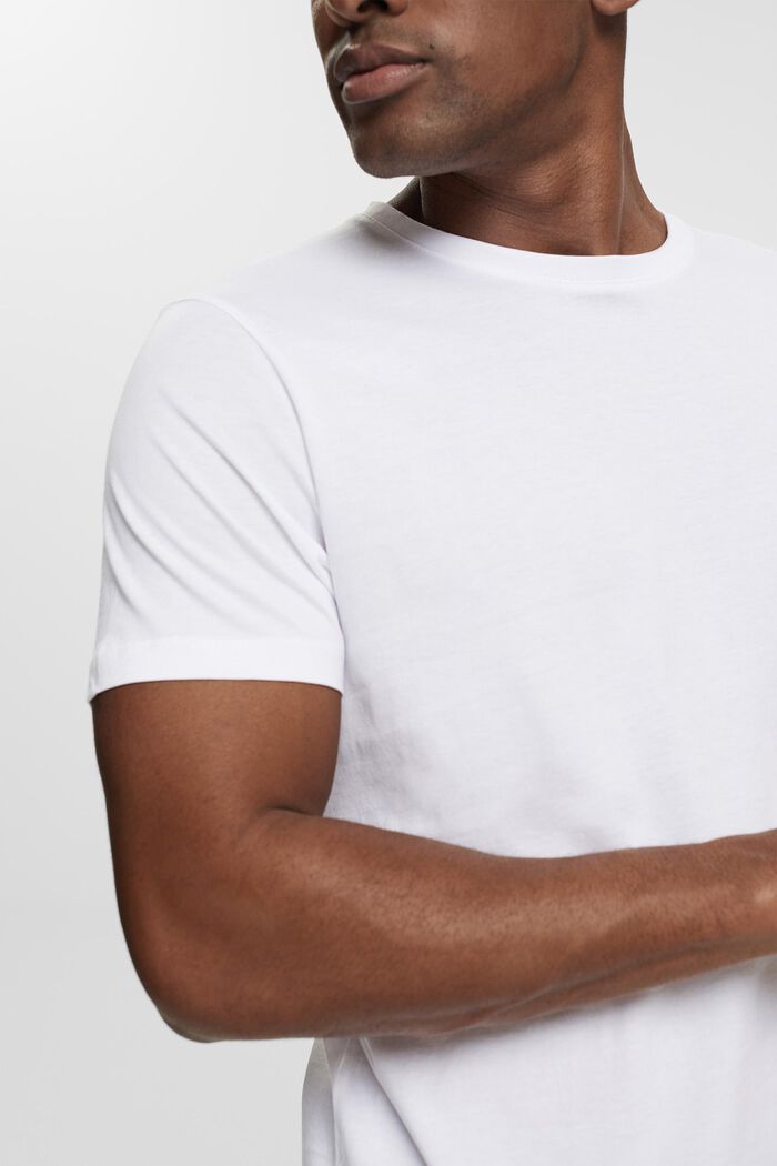T-shirt z dżerseju, 100% bawełny, WHITE, detail image number 0