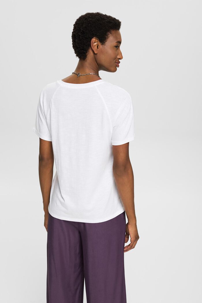 T-shirt z nadrukiem, mieszanka bawełniana, WHITE, detail image number 3