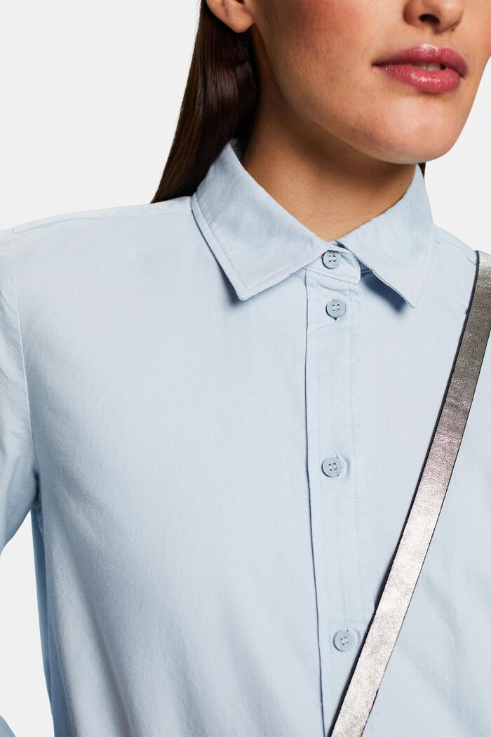 Bluzka koszulowa z tkaniny Oxford, LIGHT BLUE, detail image number 3