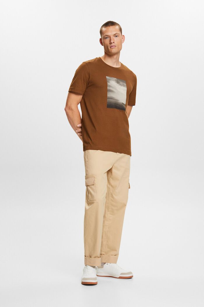 T-shirt z nadrukiem z bawełny organicznej, BARK, detail image number 0