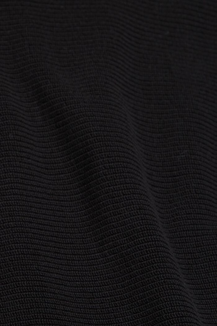 Sweter z łódkowym dekoltem, z bawełny organicznej/TENCELU™, BLACK, detail image number 4