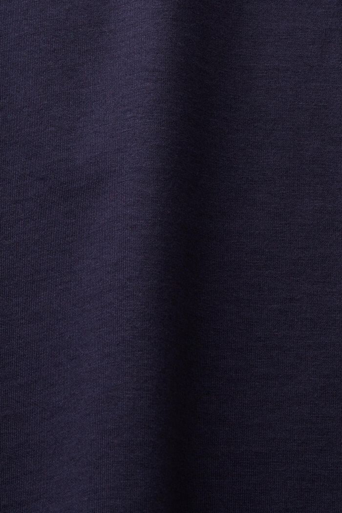 T-shirt z okrągłym dekoltem z bawełny pima, NAVY, detail image number 4